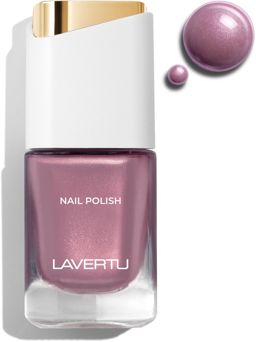 LAVERTU Nagellak Unique – 21 Nitida Rose - Langhoudende Vegan Nagellak met Glanzende Finish – Sneldrogend & Verzorgend – 10 ml