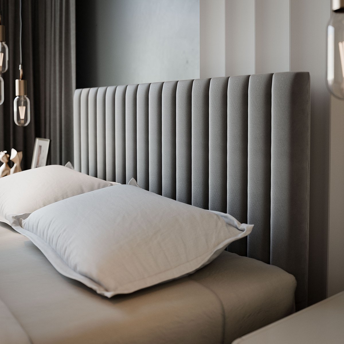 Boxspring ARION 180x200 cm met matras en topper, bedkasten - Zwart thumbnail 3