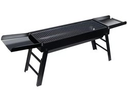 Linkforu - Buiten BBQ - Grill - Houtskool Barbecue - Rek - Gereedschap - Opvouwbaar – Draagbaar – Incl Hoes - Zwart - 60X22X33CM