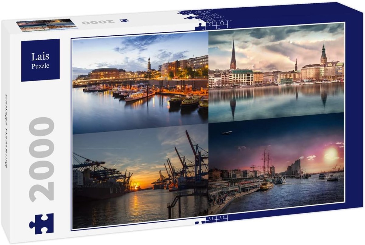 Puzzel Hamburg - Legpuzzel Stukjes - Ontspannend Tijdverdrijf - Grote Afmeting - 90x60 cm