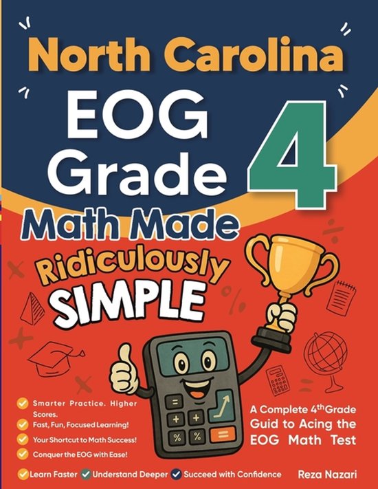 North Carolina EOG Grade 4 Math Made Ridiculously Simple - cover