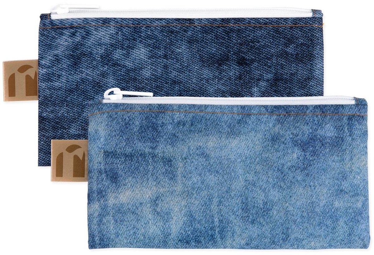 Roamio - Herbruikbaar snackzakje - Small (2 stuks) - Denim on Denim
