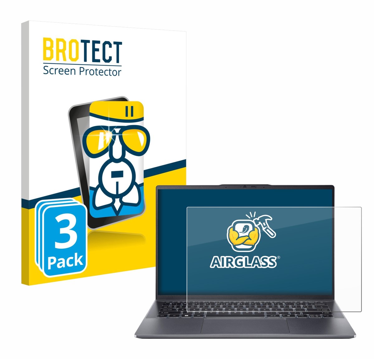 Screenprotector 3 Stuks voor Acer Swift Go 14 OLED Beschermglas transparant