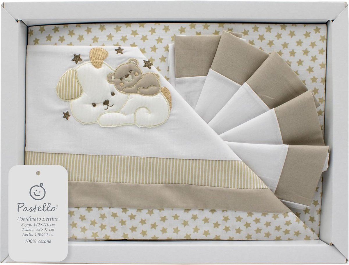 Luxe 3-delig baby beddengoed set van 100% katoen met borduursel