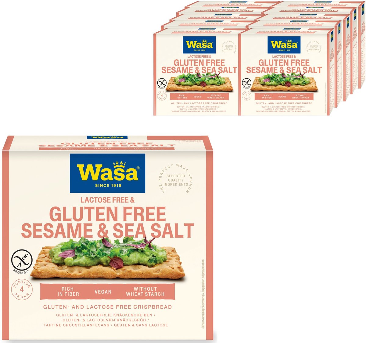 Wasa Glutenvrij knäckebröd Sesame & Seasalt 10x240g