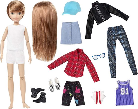 Aanpasbare pop met kleding en accessoires voor jongens en meisjes van Merkloos — afbeelding 2