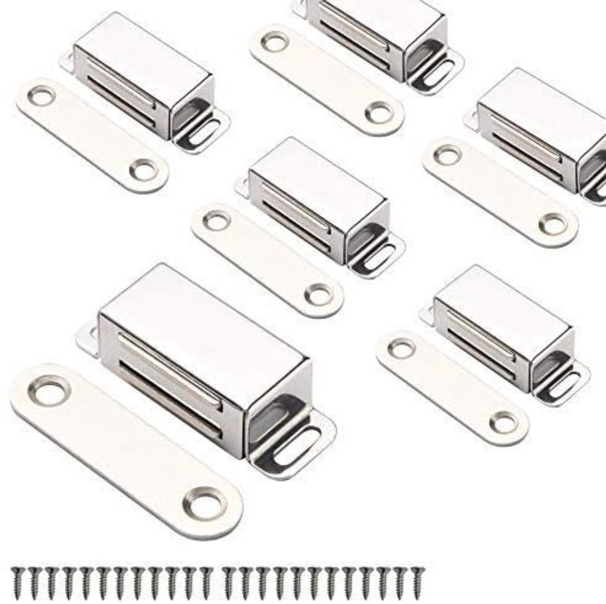 Deurmagneet - Magneetsluiting voor Kast en Deur - Magneetsnapper - Deursluiter - Deurvanger - 6 Stuks - Zilver - van Imperatoris
