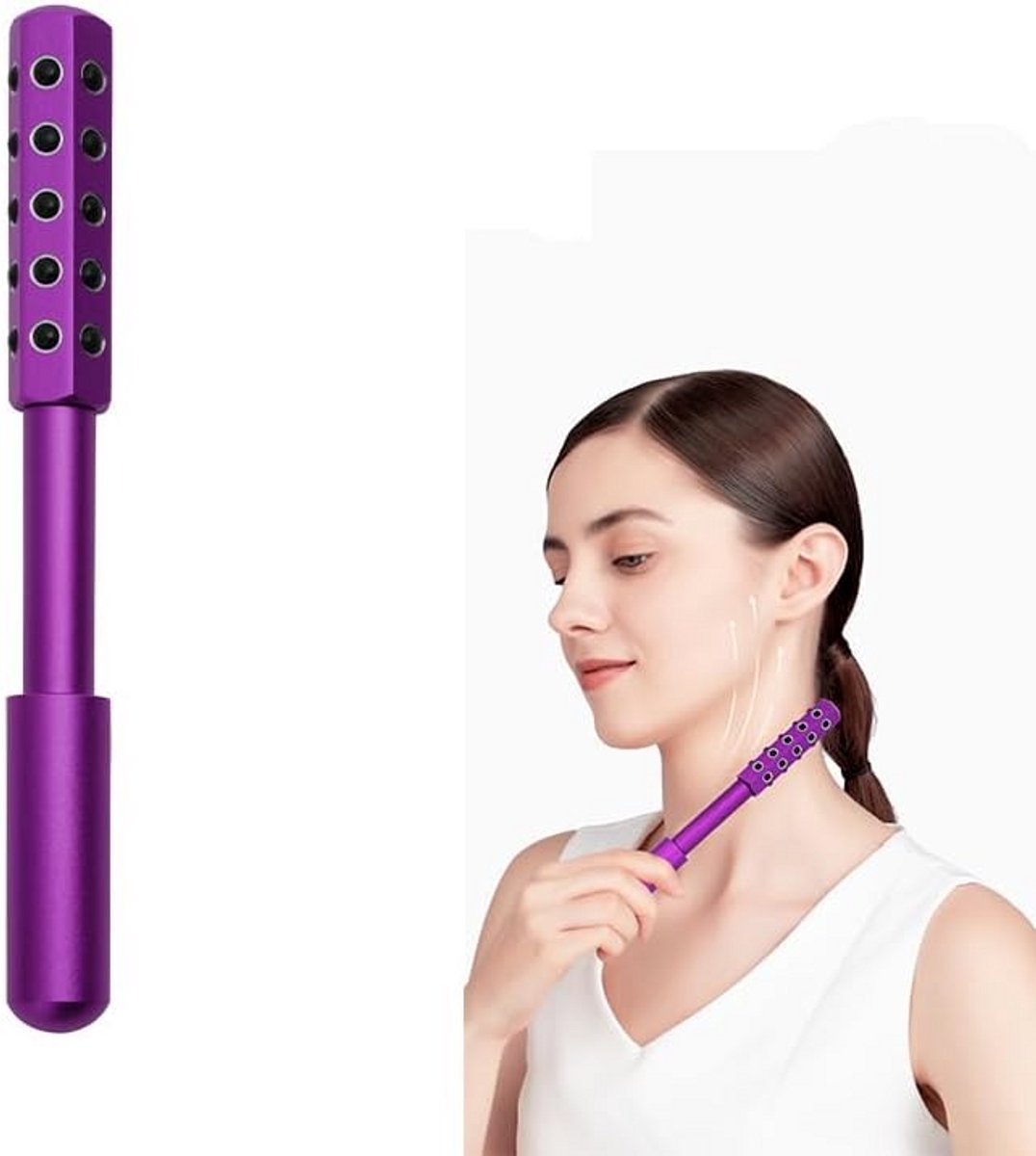 Gezichtsroller met 30 Stenen voor Huidverjonging en Cooling Massage