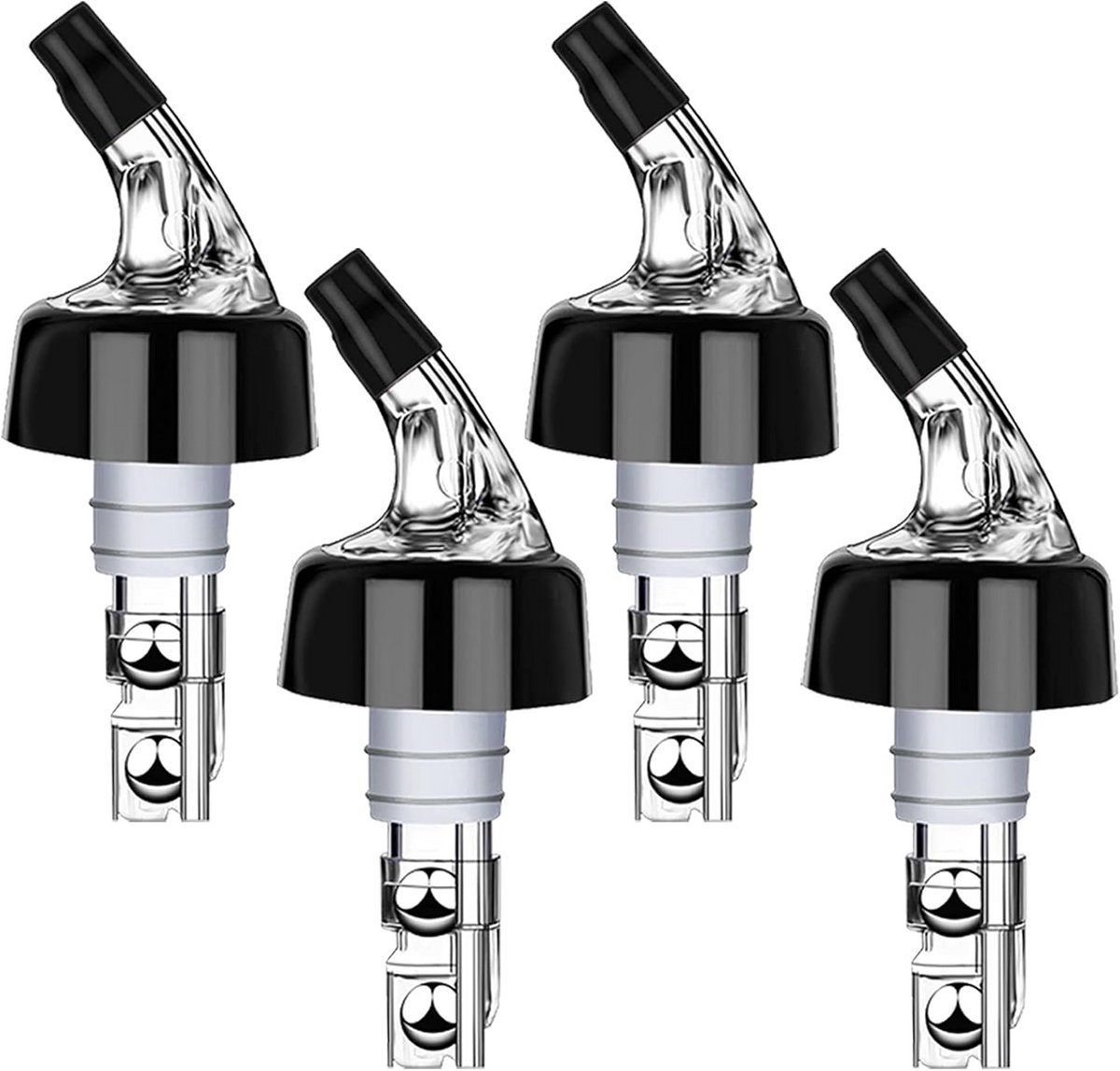 Set van 4 Gemeten Flessendoppen voor Sterkedrank en Wijn - 30ml Dispenser
