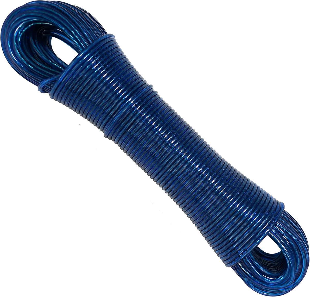 Sterke en Duurzame Stalen Waslijn op Rol, Transparant PVC Gecoat