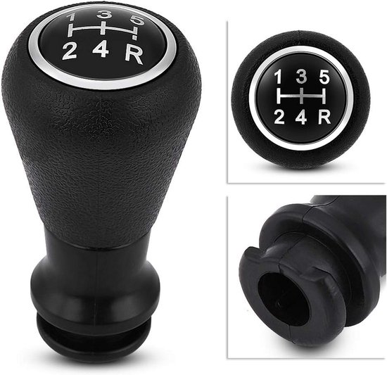5-Versnellingen Pookknop Zwart Zilver Universeel Upgrade voor Compacte Auto's — afbeelding 4