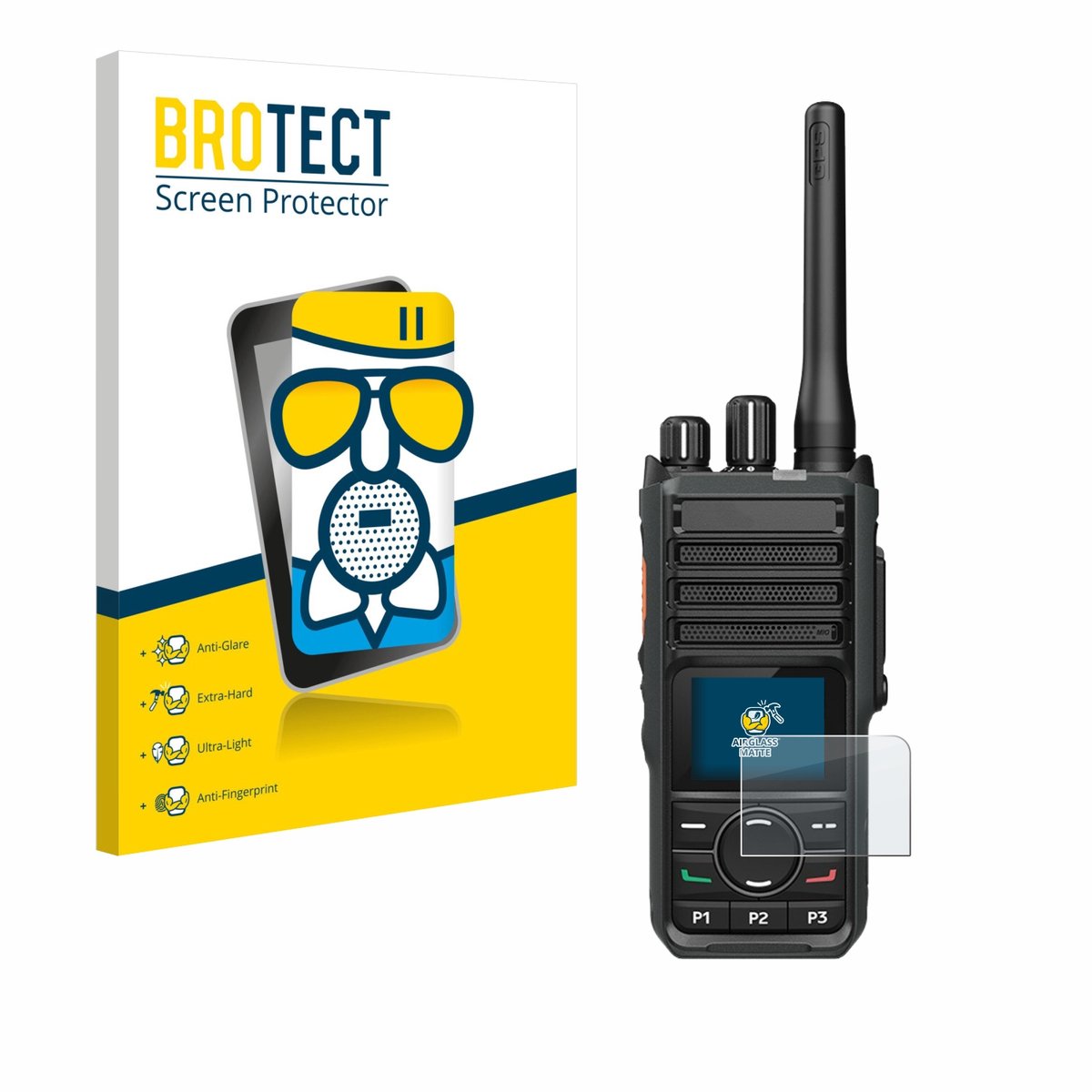 BROTECT - Screenprotector voor Hytera HP565 - Folie Beschermfolie Beschermglas matte
