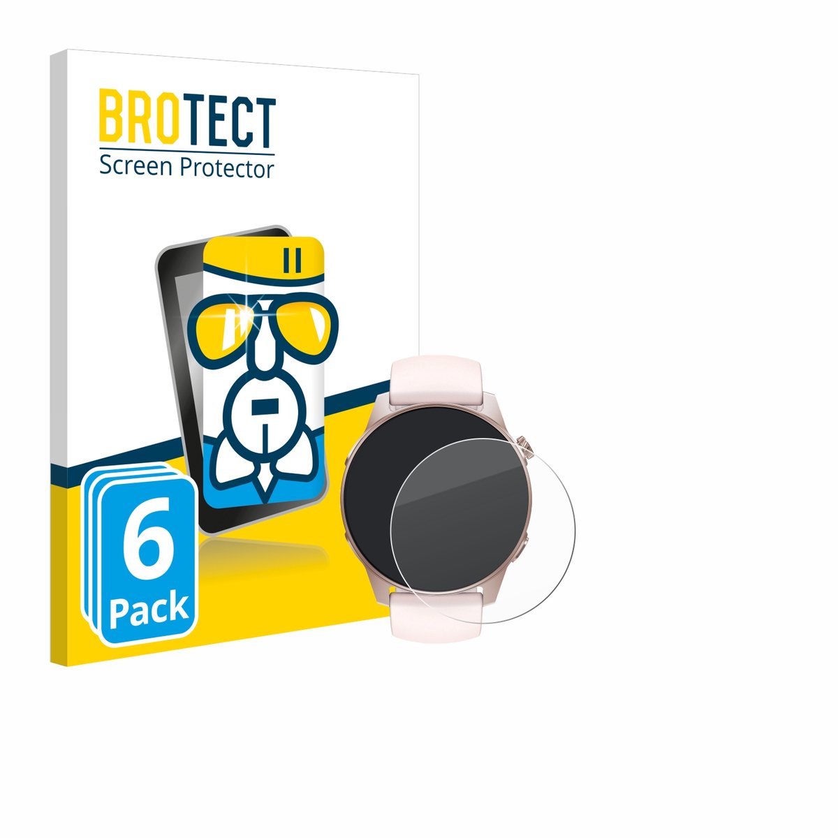 Screenprotector 6 Stuks voor Denver SWC-392 Beschermglas transparant