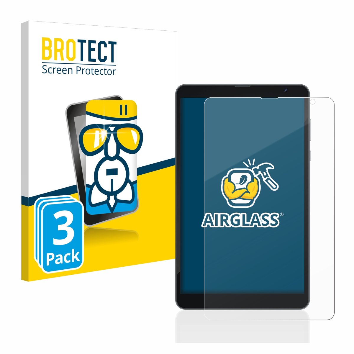 Screenprotector 3 Stuks voor Blackview Tab 6 Beschermglas transparant
