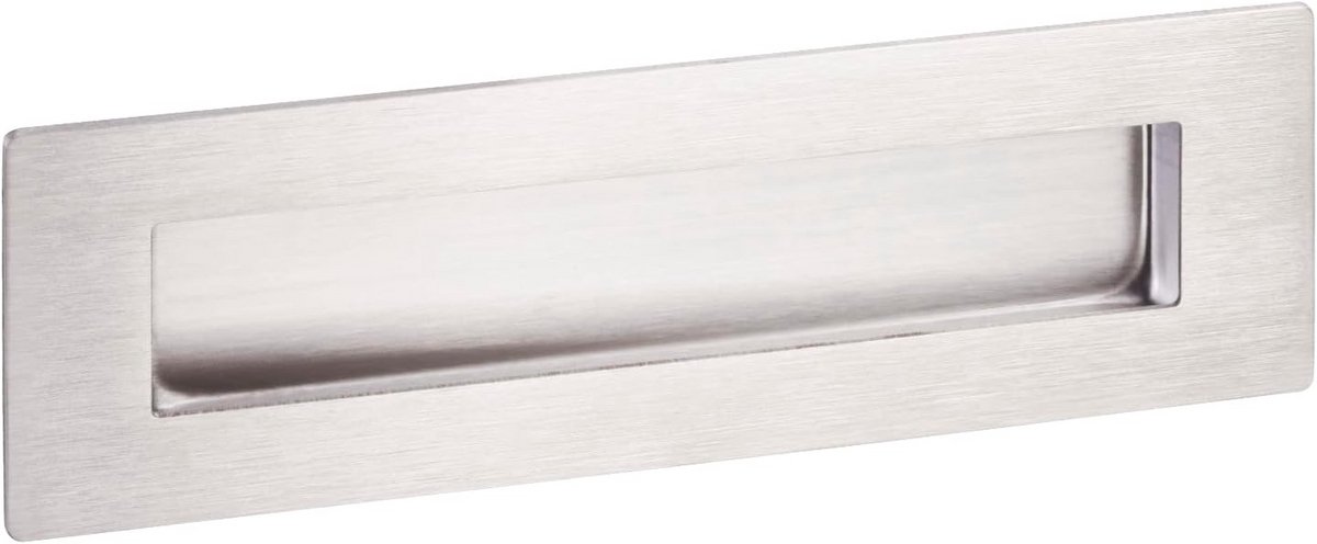 Komgreep 150 x 50 mm geborsteld roestvrij staal