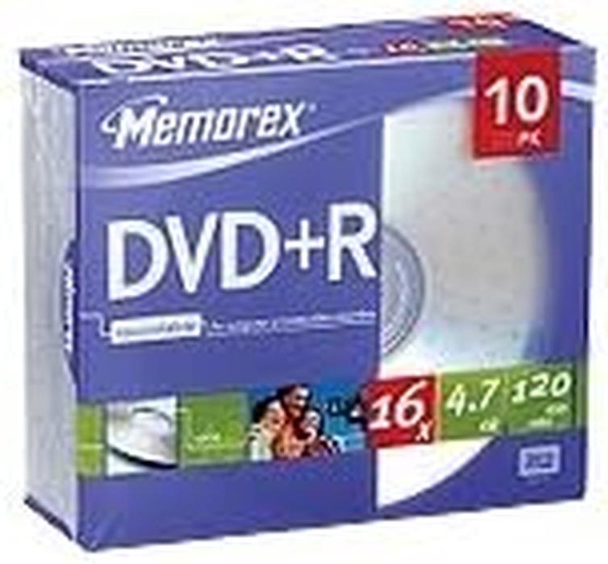 DVD+R 16x 10-pack Jewel Case