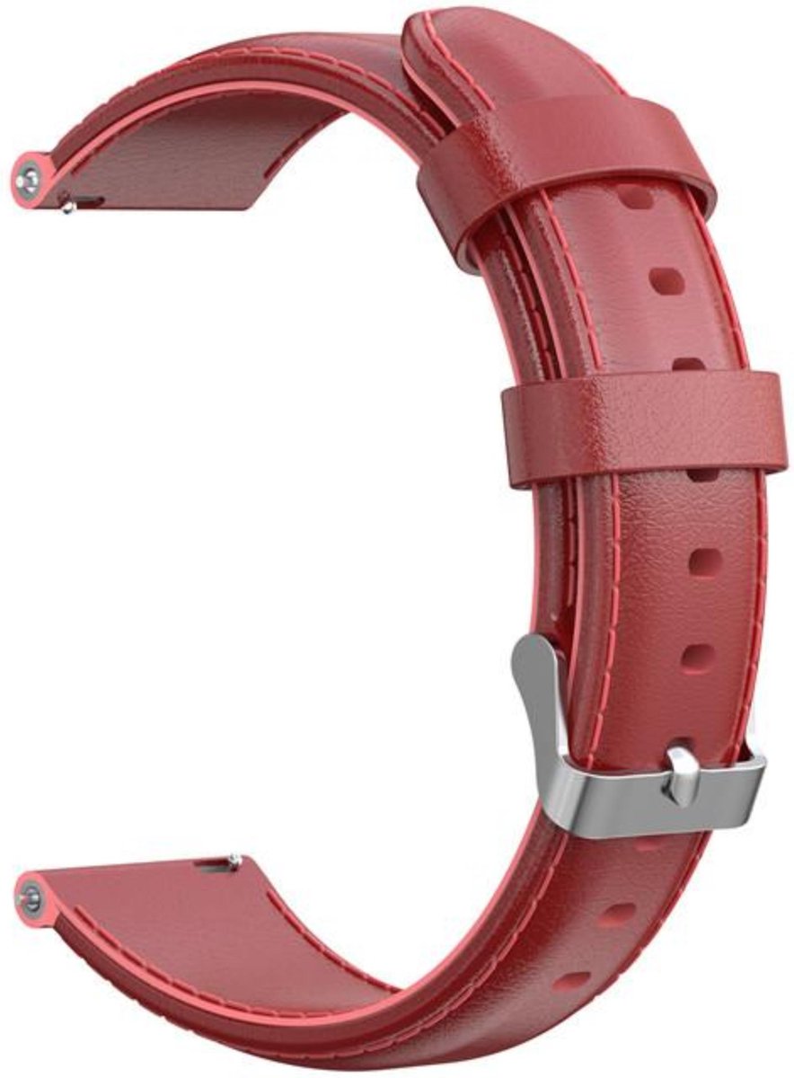 KELERINO. Leren bandje geschikt voor Samsung Galaxy Active / 42 MM - Rood