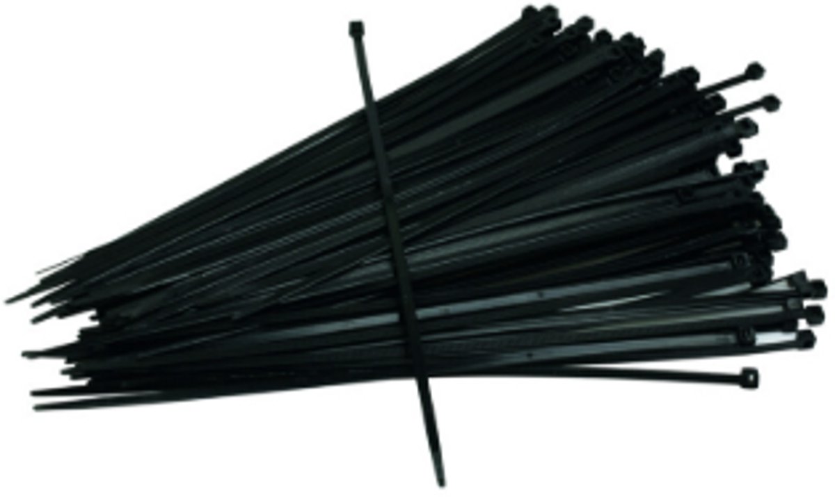 Ivana Bundelbandjes - Zwart - 7.6x290mm - 100 stuks