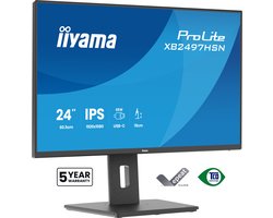 iiyama ProLite XB2497HSN-B1 - 24 inch - Full HD - IPS - USB-Hub (4x) - verstelbaar - USB-C Dock