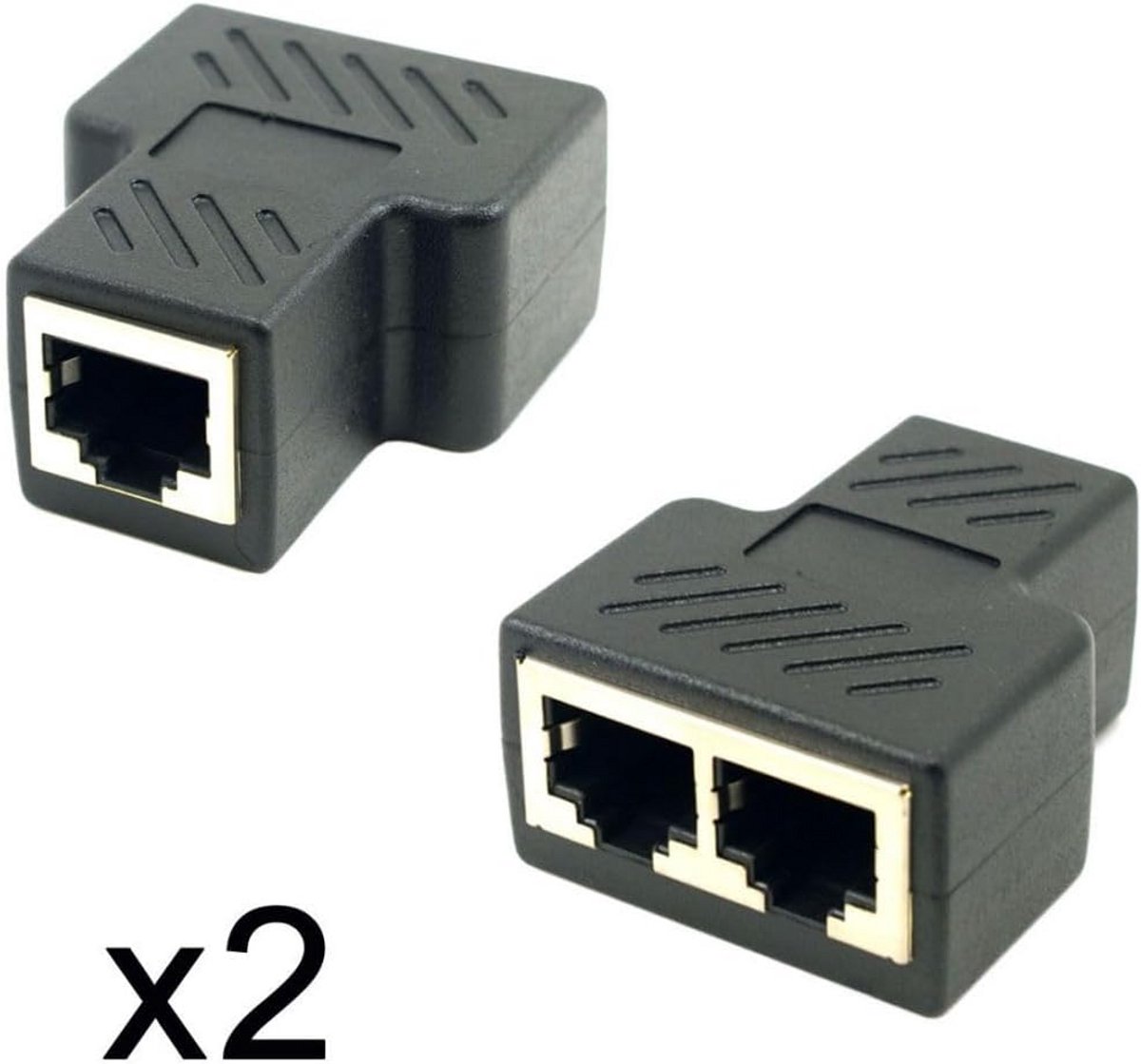 RJ45 Splitter Adapter Ethernet LAN Netwerkverdeler 1 naar 2 Poorten Cat6 Compatibel