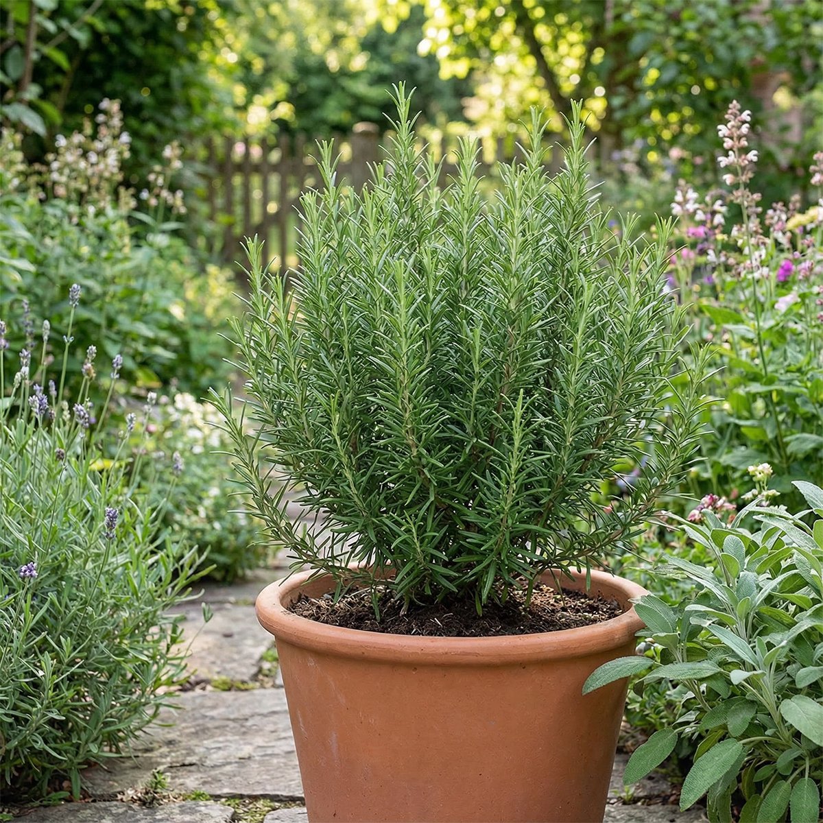 Bloomique - Set van 6 - Rosmarinus officinalis - Rozemarijn - Winterhard - Wintergroen - Balkonplanten - Vaste Plant - 10-20cm Hoog - Pot 9cm