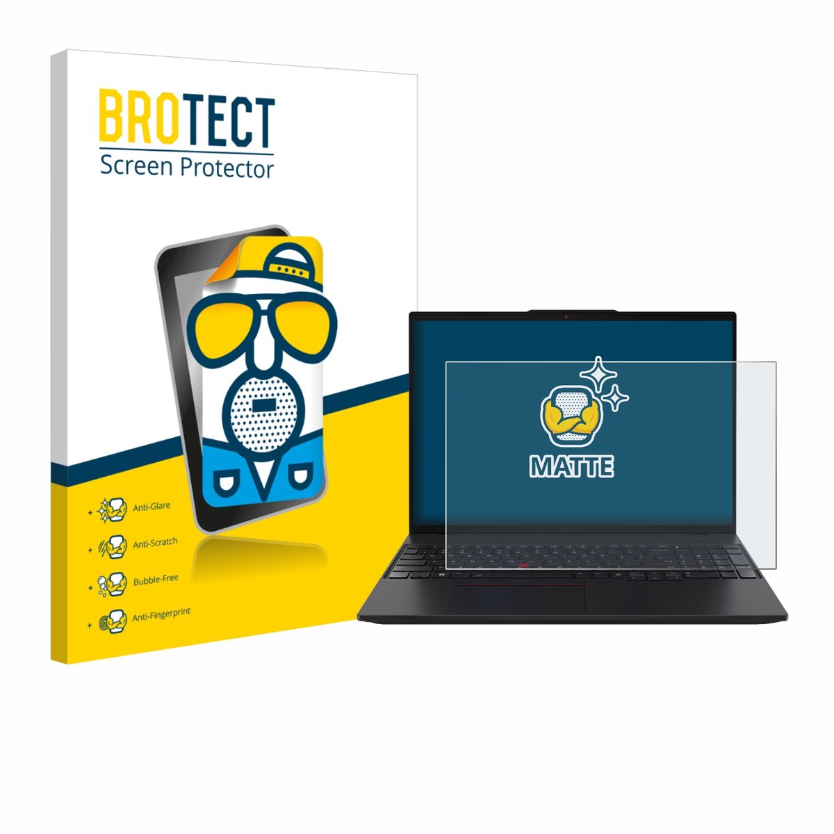 BROTECT - Screenprotector voor Lenovo ThinkPad L16 Gen 2 - Folie Beschermfolie matte
