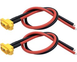 2 Stuks Monteerbare XT60E & XT90E Batterij Connectoren met Kabel 30cm