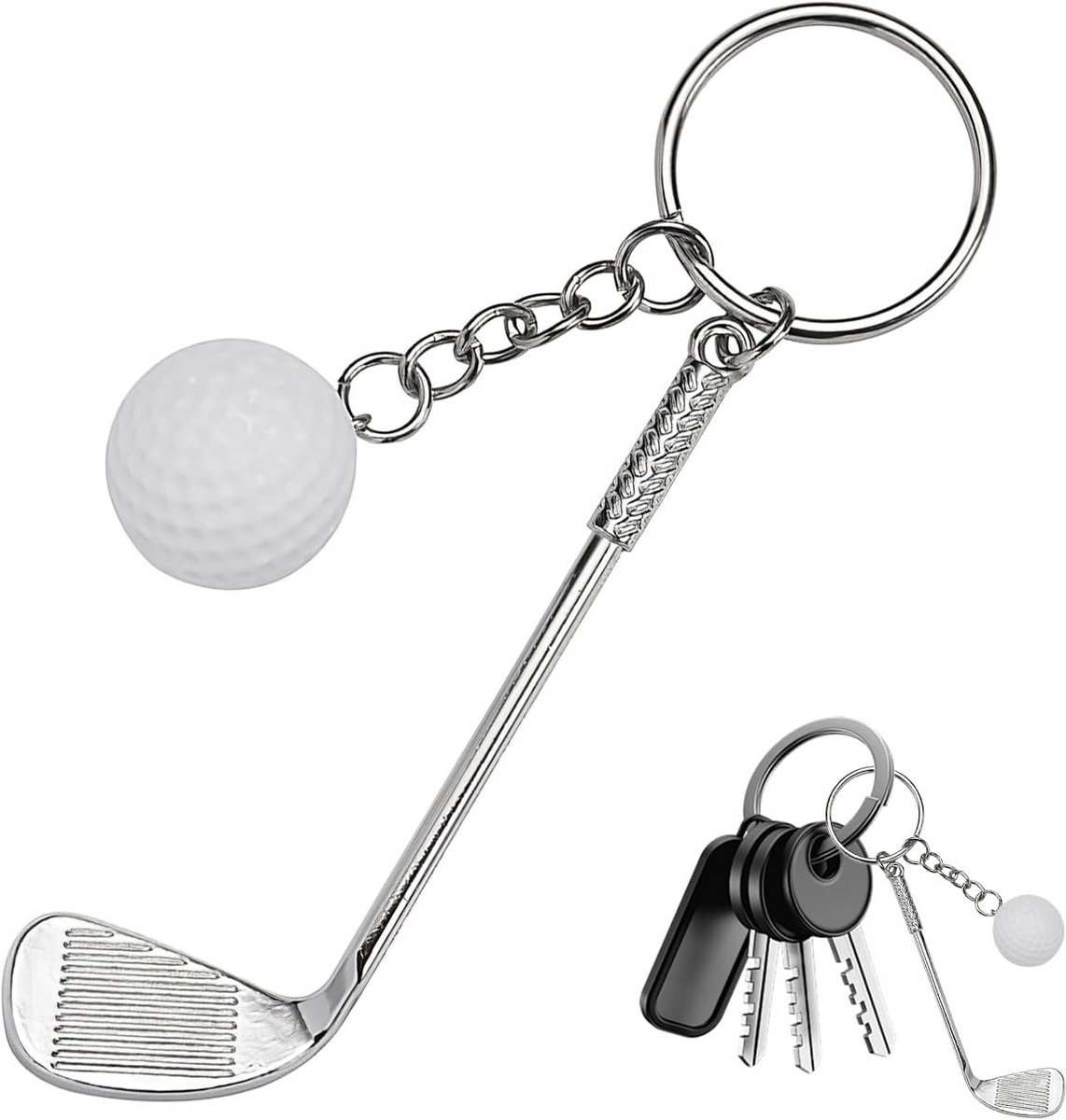 Sleutelhanger met Golfclubs en Golfballen - Ideaal Golfaccessoire en Cadeau