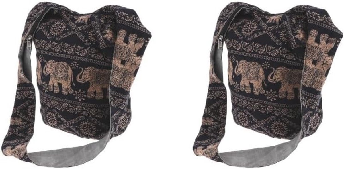 Bohemian Sling Crossbody Tas Schoudertas met Rits en Binnenzak