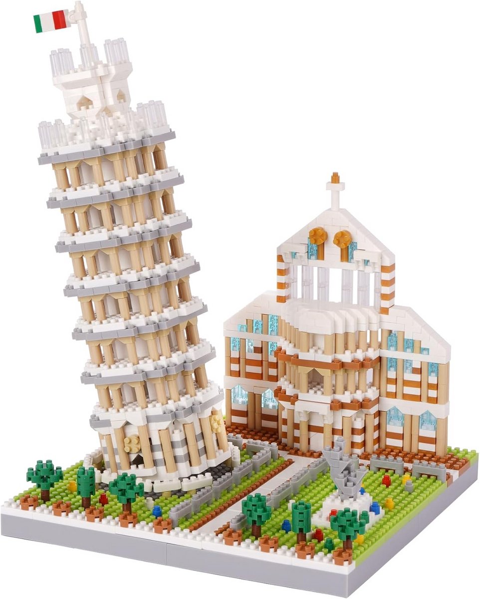 Mini Bouwstenen Architectuur Toren van Pisa Bouwpakket Speelgoed