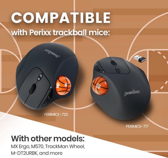 Custom Size Trackball 1,35 inch Sport Trackball met Basketbal Ontwerp - Ergonomisch en ...