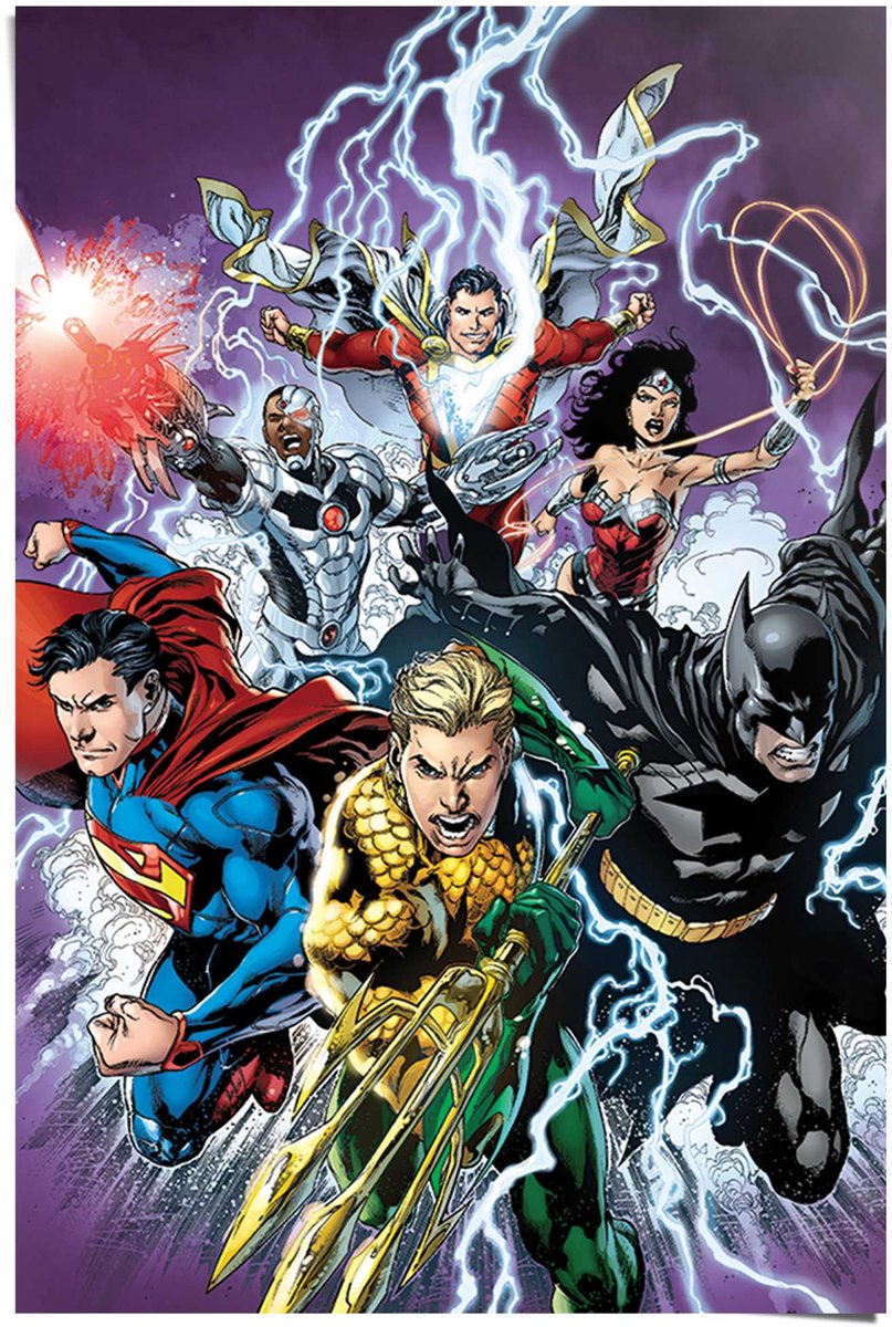 REINDERS Poster Justice League - 91,5 x 61 - Papier - REINDERS Bonte kleuren