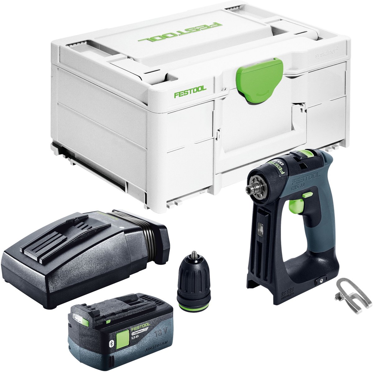 Festool CXS 18 accuboormachine 18 V 40 Nm borstelloos + 1x accu 5.0 Ah + lader + systainer