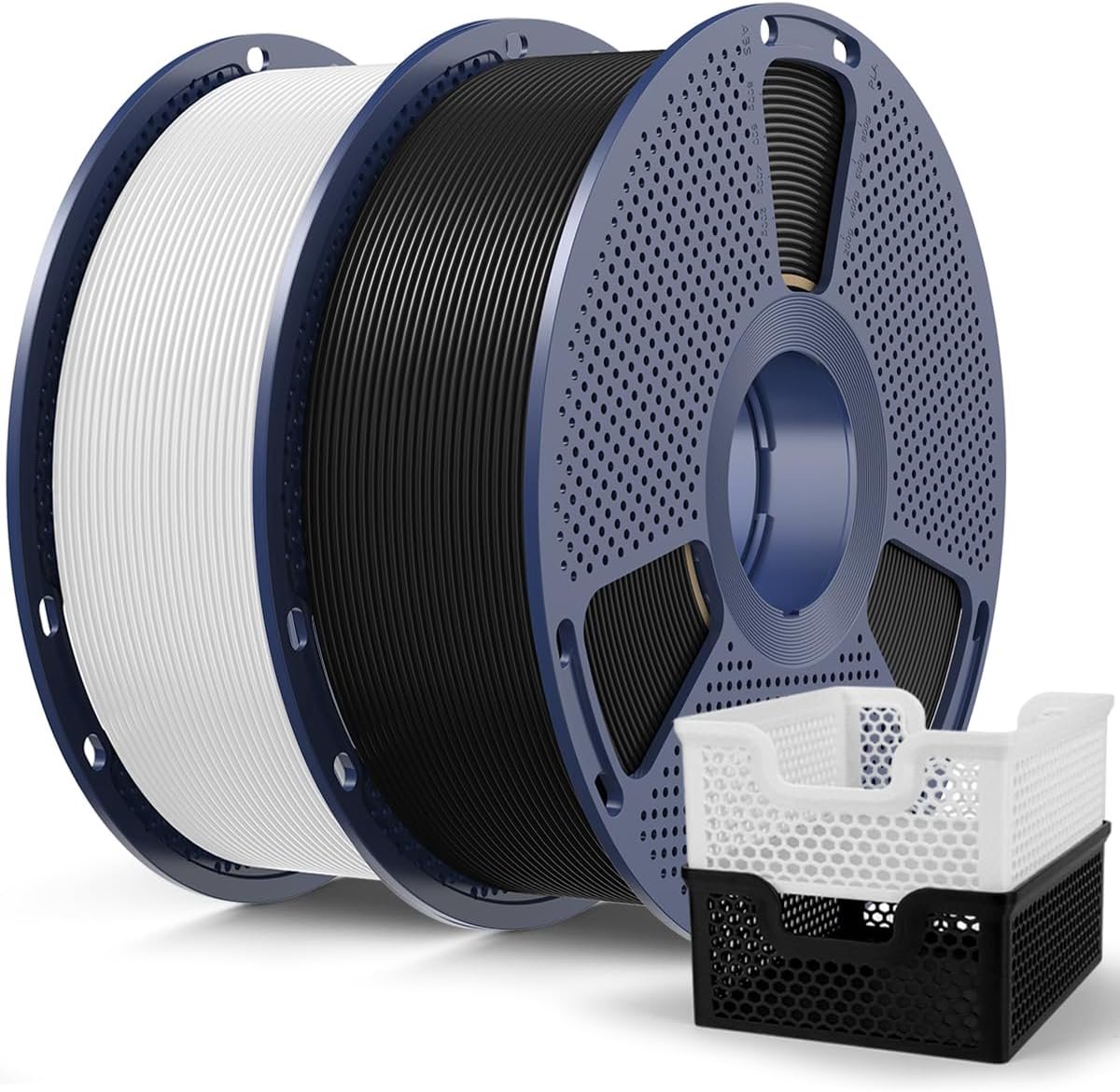 Snel 3D Printer Filament PLA+ 2kg Zwart/Wit, Hoge Printsnelheid
