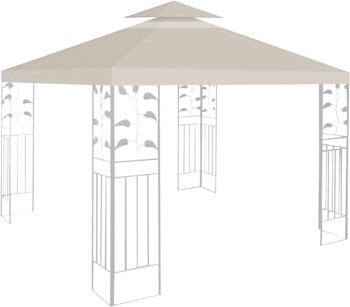 Waterdicht Vervangend Dak voor Paviljoen 3x3m - UV-Bescherming en Ventilatie