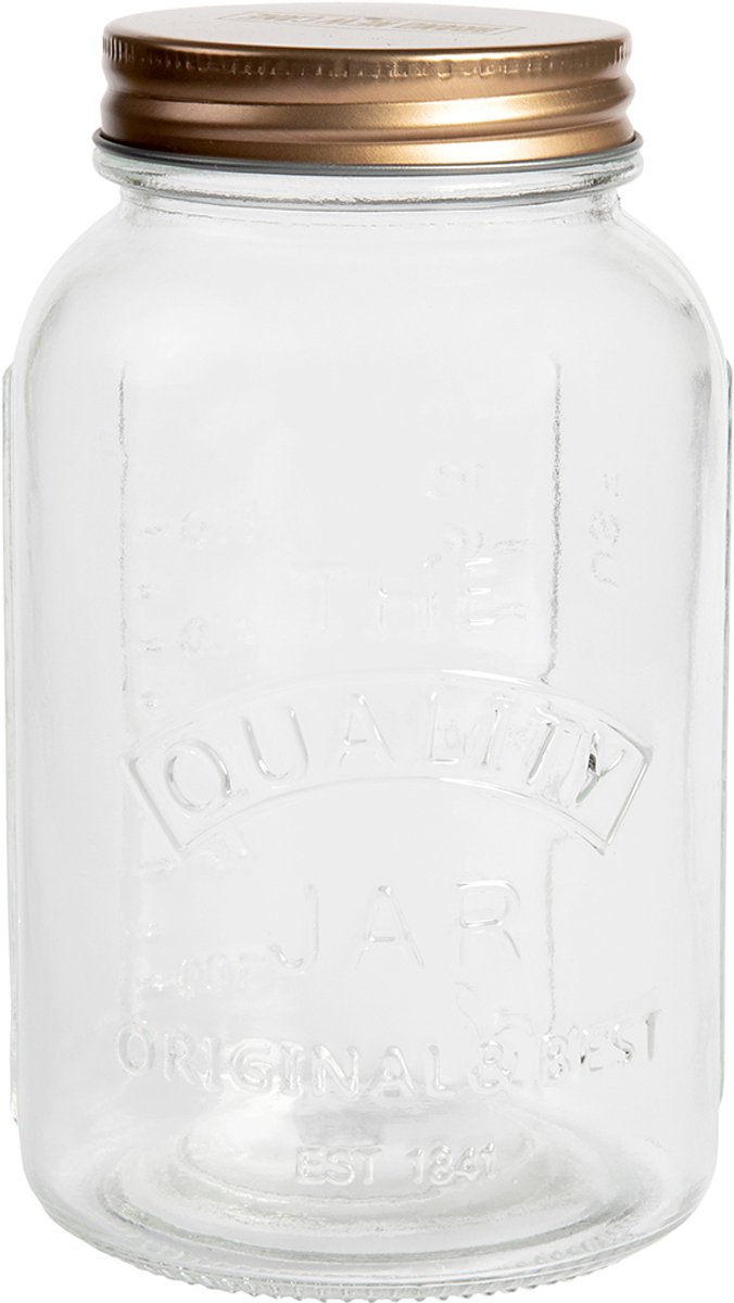BrandNewCake Glazen Pot met Deksel (tbv Zuurdesem) 750ml