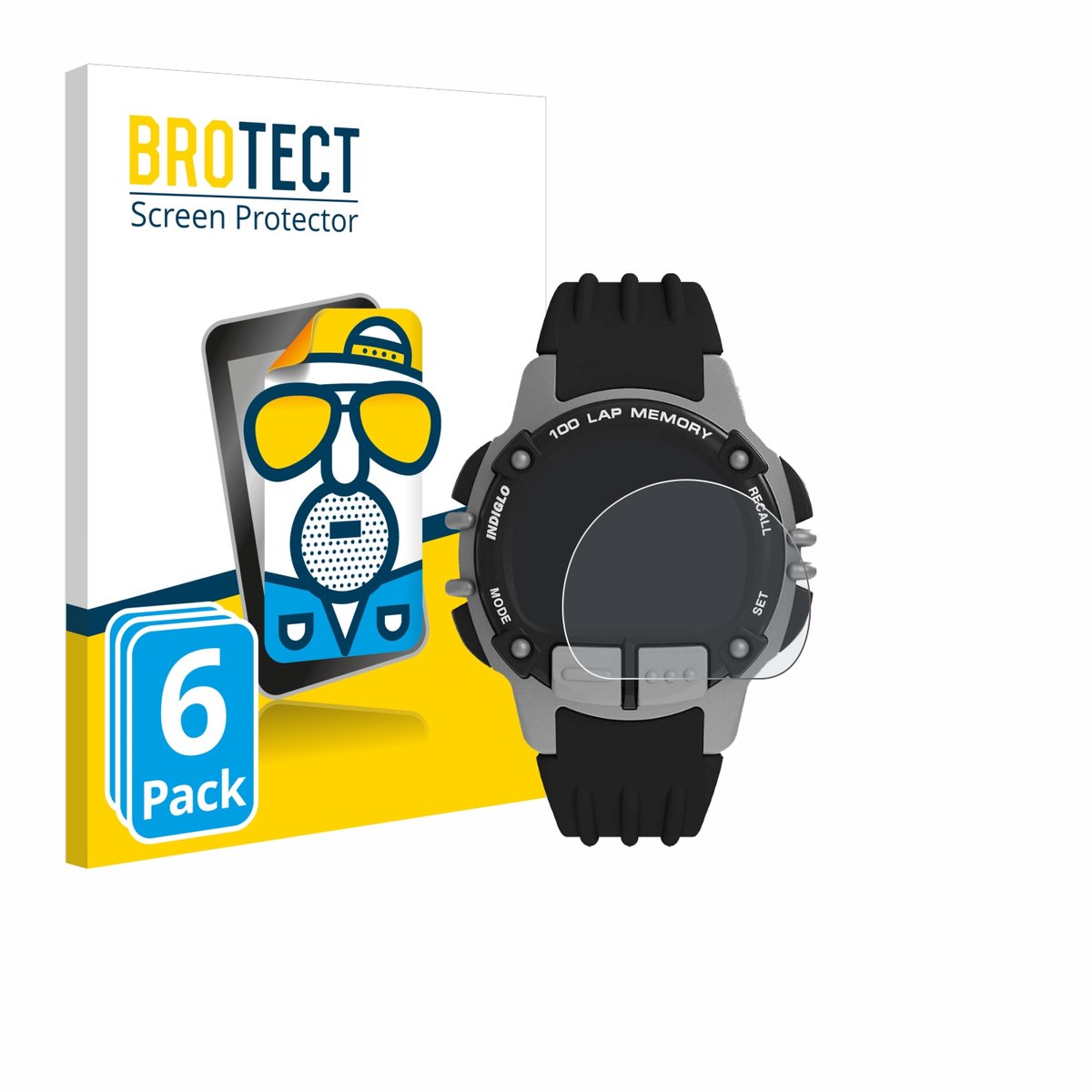 BROTECT - Screenprotector voor Timex Ironman TW5M63200 - Folie Beschermfolie matte 6 Stuks