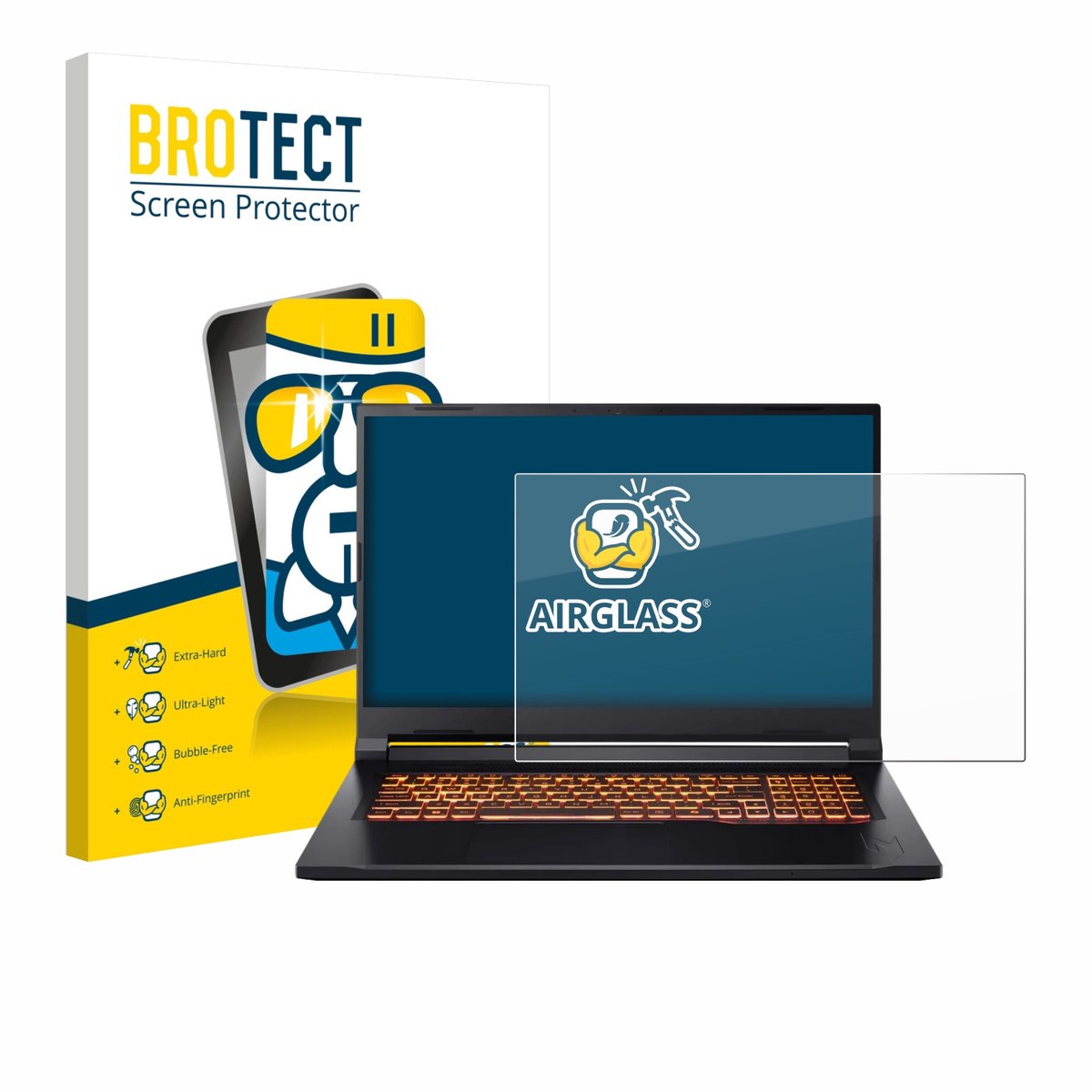 Screenprotector voor Acer Nitro V 17 AI Beschermglas transparant
