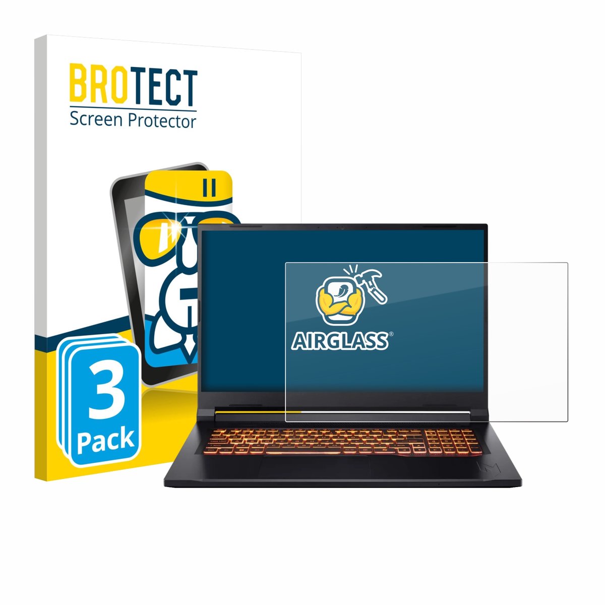 Screenprotector 3 Stuks voor Acer Nitro V 17 AI Beschermglas transparant