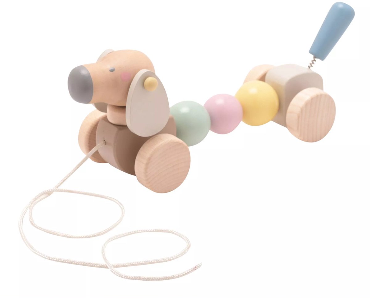 Houten Trek hond Bambino