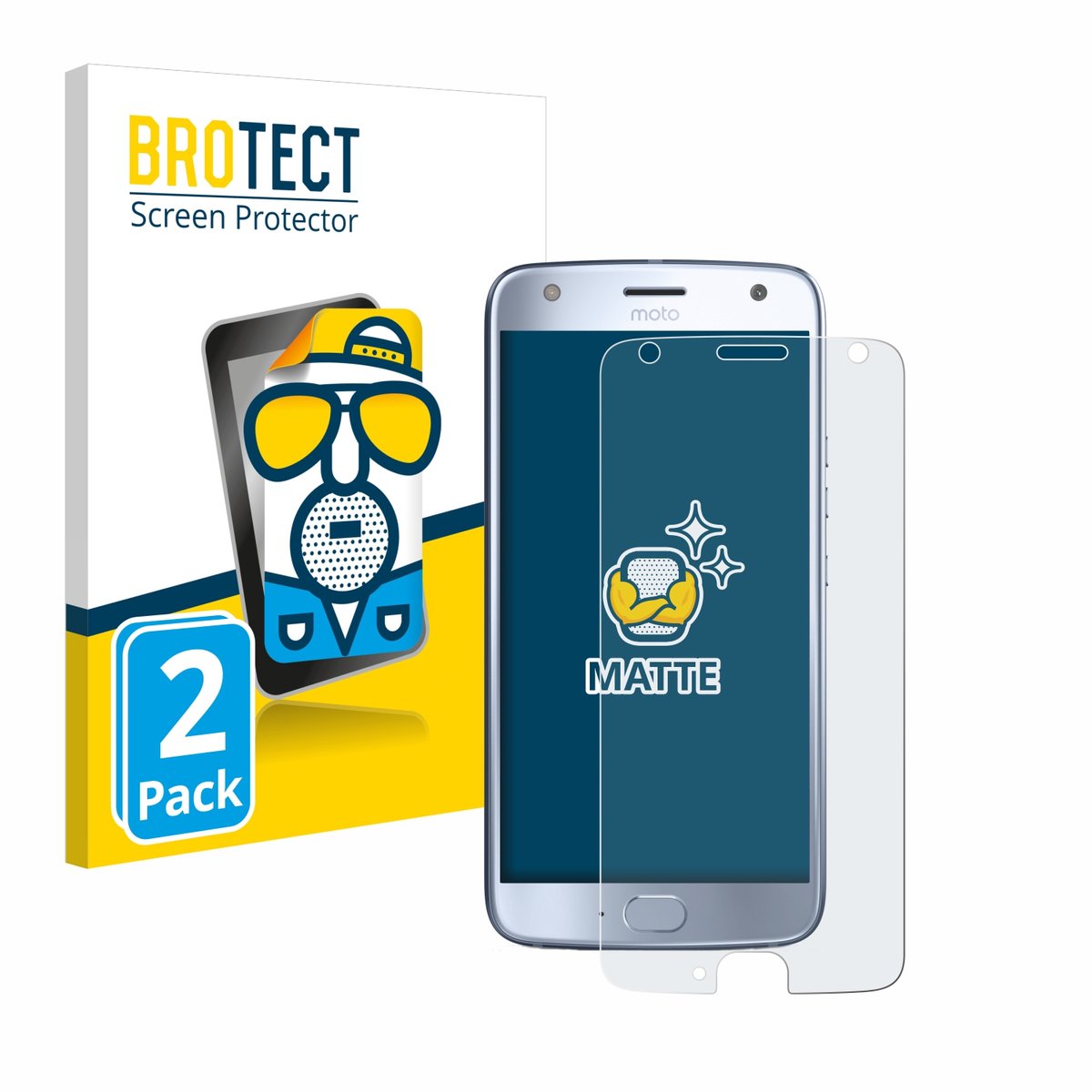 BROTECT - Screenprotector voor Motorola Moto X4 - Folie Beschermfolie matte 2 Stuks