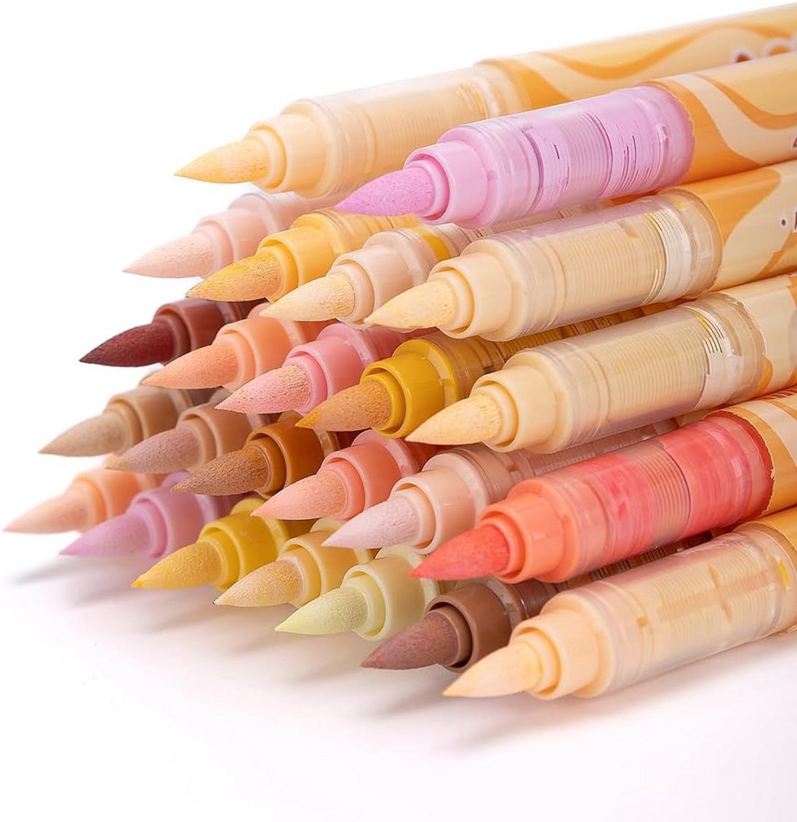 Set van 24 Acrylverf Markers Huidtinten voor Kunstenaars op Diverse Oppervlakken