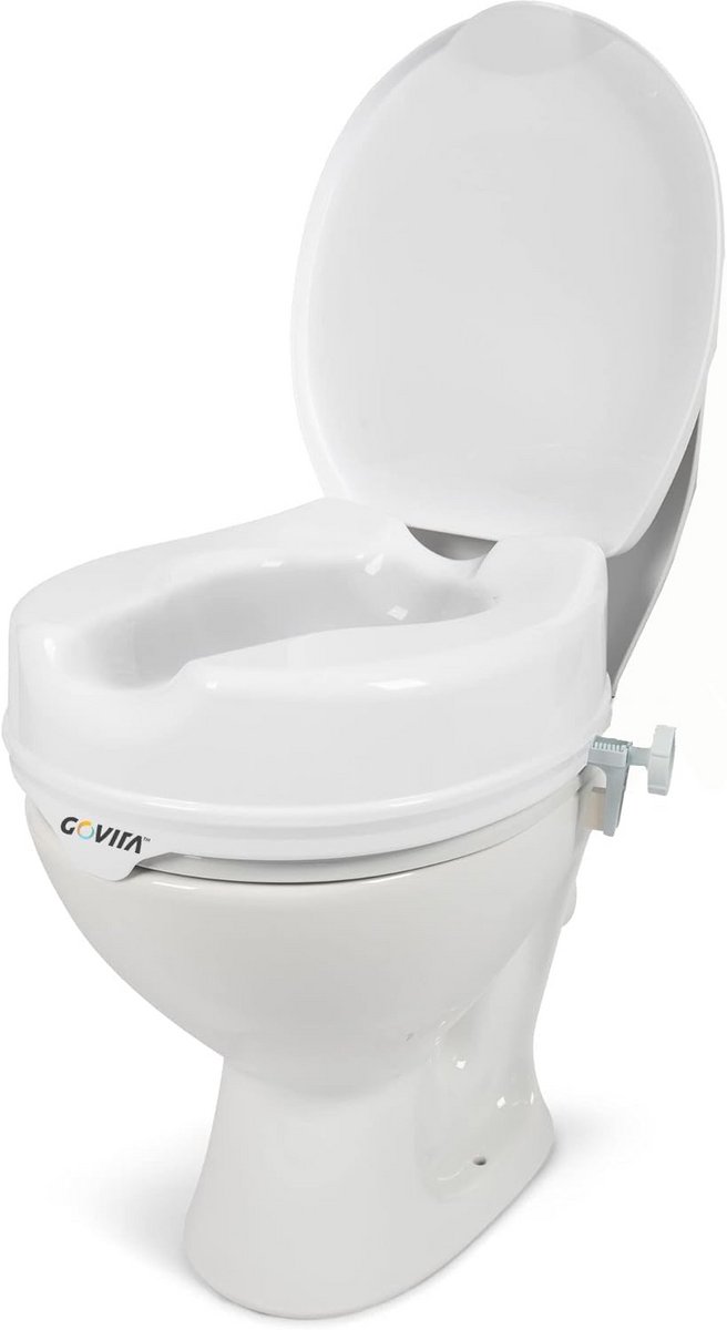 Verhoogde Toiletbril met Deksel - Ergonomisch en Universeel voor Senioren en Zorg