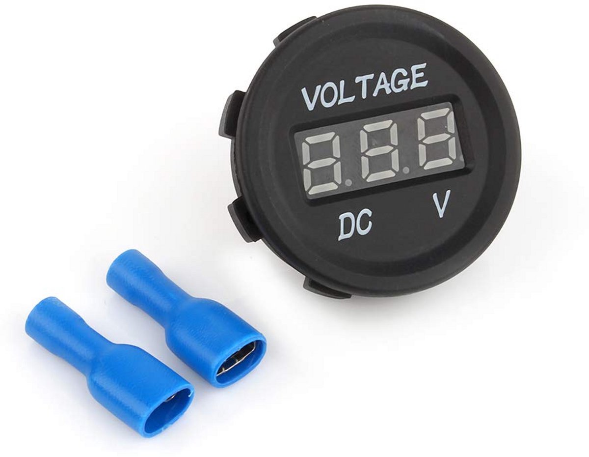 Waterdichte Digitale Voltmeter voor Auto en Motorfiets - LED Display DC 12V-24V