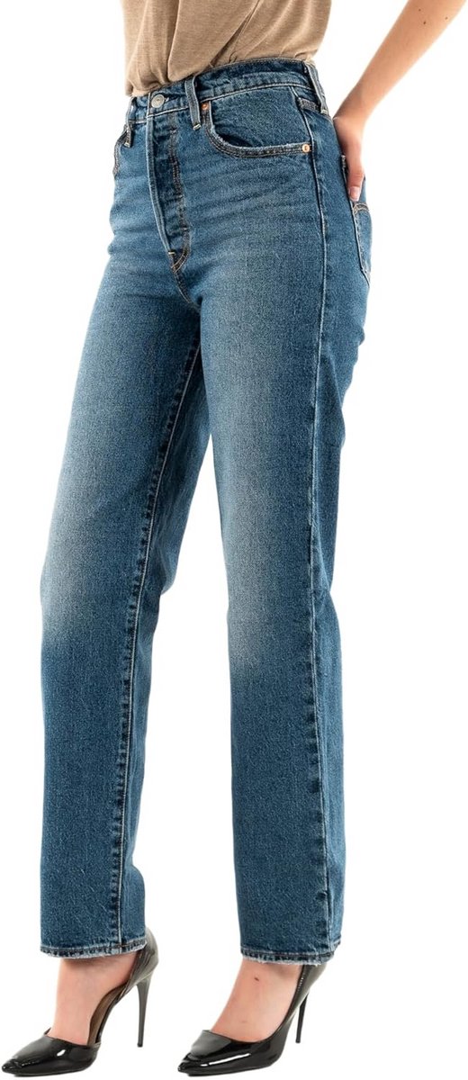 Dames Jeans Hoge Taille Straight Ankle Pasvorm
