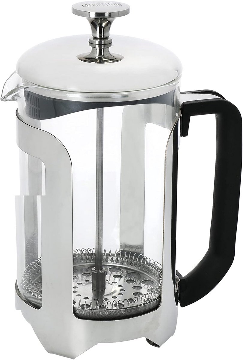 RVS Cafetière voor 6 Kopjes in Geschenkdoos - Zilveren French Press Koffiezetapparaat