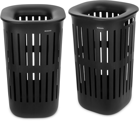 Brabantia Collect-It Wasmand 55 liter - Set van 2 - Black