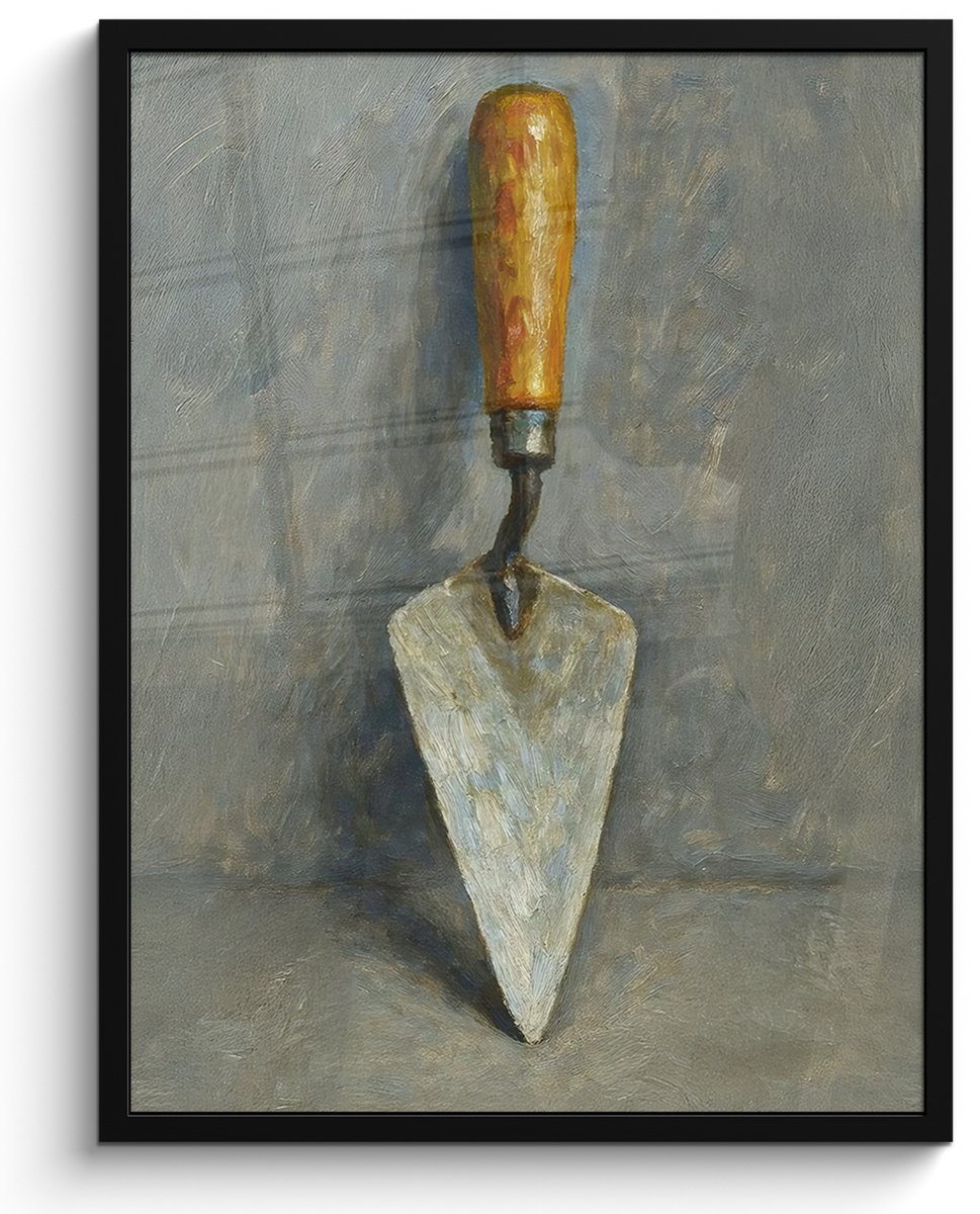 FrameYourWall Poster in lijst - Fotolijst 50x70 cm - Posters - Troffel - Verf - Gereedschap - Posterlijst zwart - Decoratie - Wanddecoratie woonkamer - Muurdecoratie slaapkamer