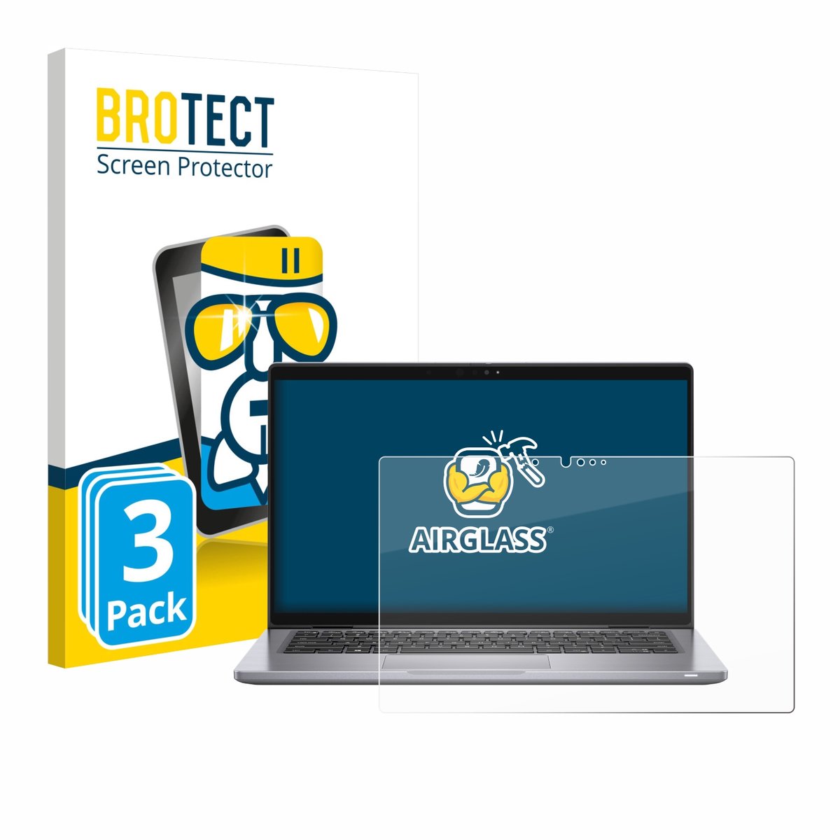 Screenprotector 3 Stuks voor Dell Latitude 7330 2-in-1 Beschermglas transparant