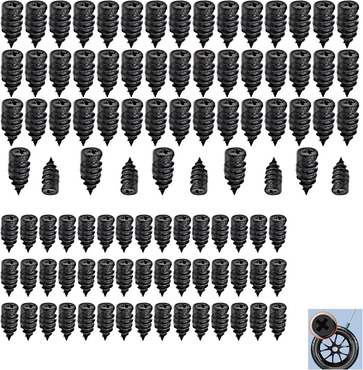 100x Universele Banden Reparatie Nagels voor Auto & Motorfiets - Zelfklevende Pluggen Set